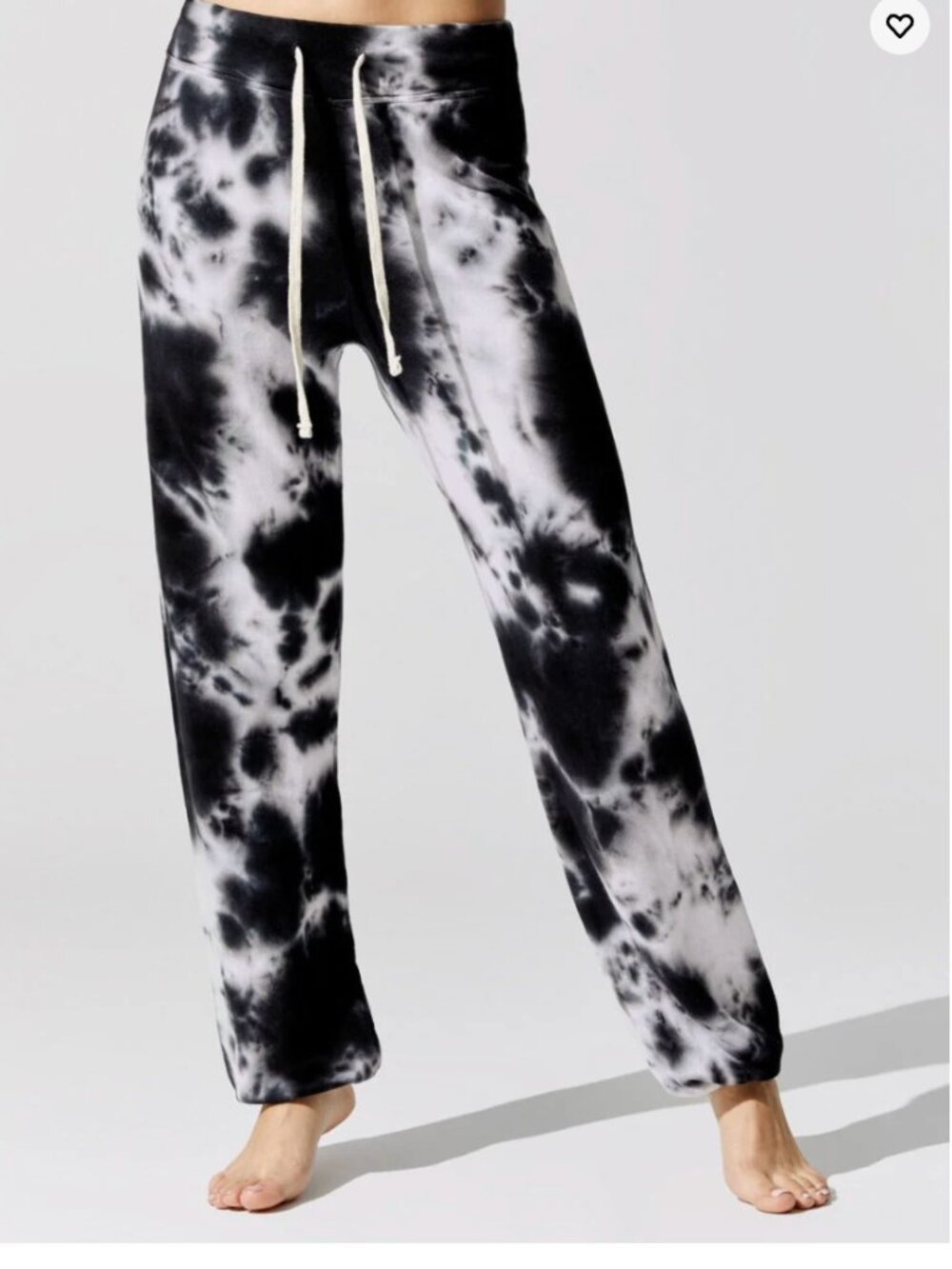 ANTHROPOLOGIE Sundry Black & White Tie-Dye Jogger Pants Sz L/3 - NWT!